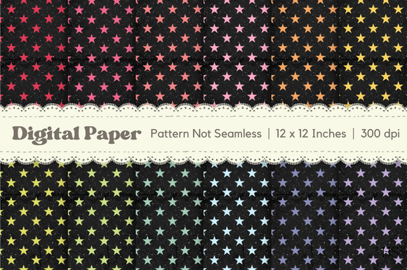 Download Black Grungy Texture Stars Digital Paper - Grungy texture Collection
