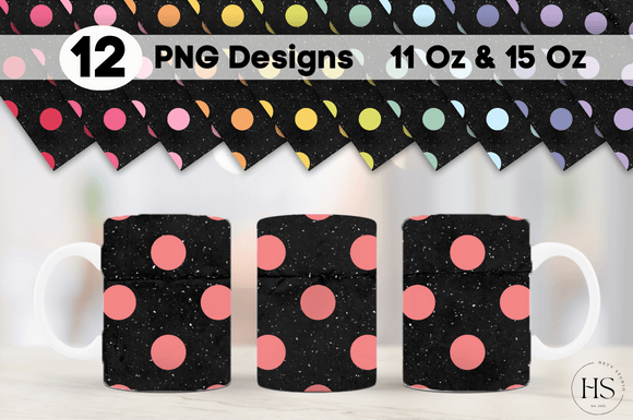 Download 12 Grungy Texture Polka Mug Sublimation - Grungy texture Collection